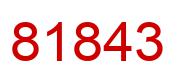 Number 81843 red image