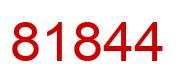 Number 81844 red image