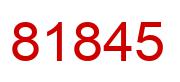 Number 81845 red image
