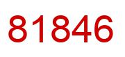 Number 81846 red image