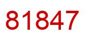 Number 81847 red image