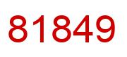 Number 81849 red image