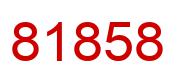 Number 81858 red image