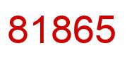 Number 81865 red image