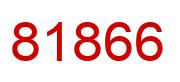 Number 81866 red image