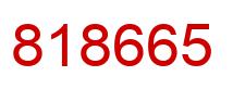 Number 818665 red image