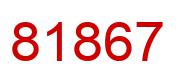 Number 81867 red image
