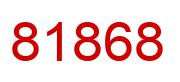 Number 81868 red image