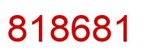 Number 818681 red image