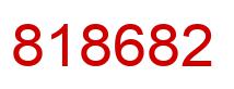 Number 818682 red image