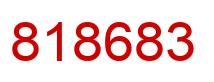 Number 818683 red image