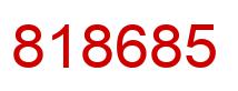 Number 818685 red image