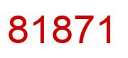 Number 81871 red image