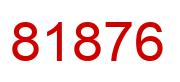Number 81876 red image