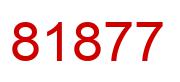 Number 81877 red image