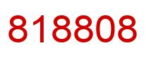 Number 818808 red image