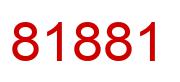 Number 81881 red image