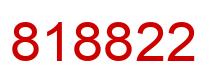 Number 818822 red image