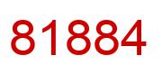 Number 81884 red image