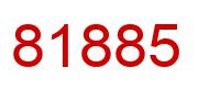 Number 81885 red image