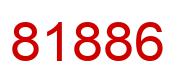 Number 81886 red image