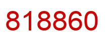 Number 818860 red image