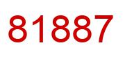 Number 81887 red image