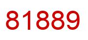 Number 81889 red image