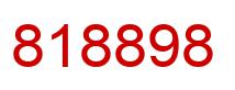 Number 818898 red image