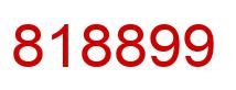 Number 818899 red image