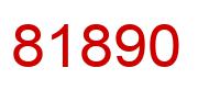 Number 81890 red image
