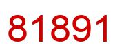 Number 81891 red image