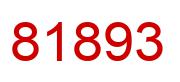 Number 81893 red image