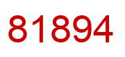 Number 81894 red image