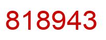 Number 818943 red image