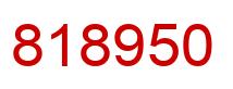 Number 818950 red image