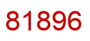 Number 81896 red image