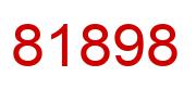 Number 81898 red image