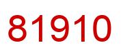 Number 81910 red image