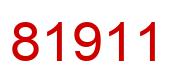 Number 81911 red image
