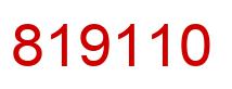 Number 819110 red image