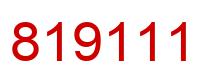 Number 819111 red image