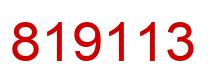 Number 819113 red image
