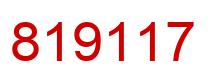Number 819117 red image