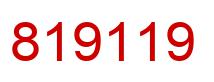 Number 819119 red image