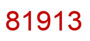Number 81913 red image