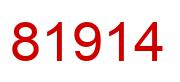 Number 81914 red image