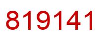 Number 819141 red image