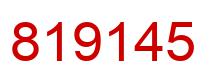 Number 819145 red image