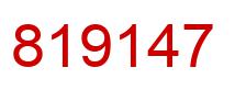 Number 819147 red image